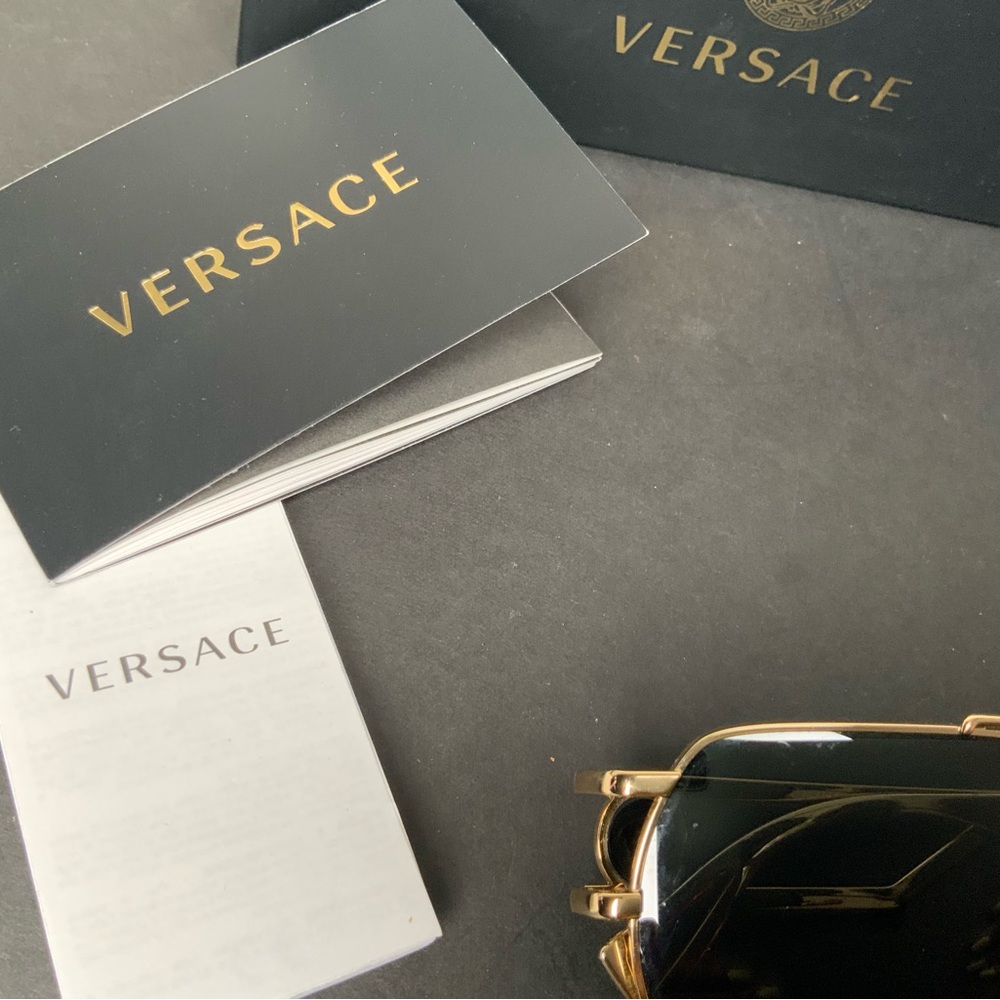 Versace Gold Aviator Sunglasses - Picture 6 of 10
